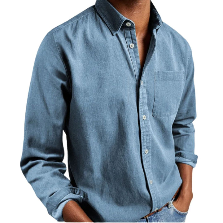 Men's Long Sleeve Denim Shirt | Loravelle