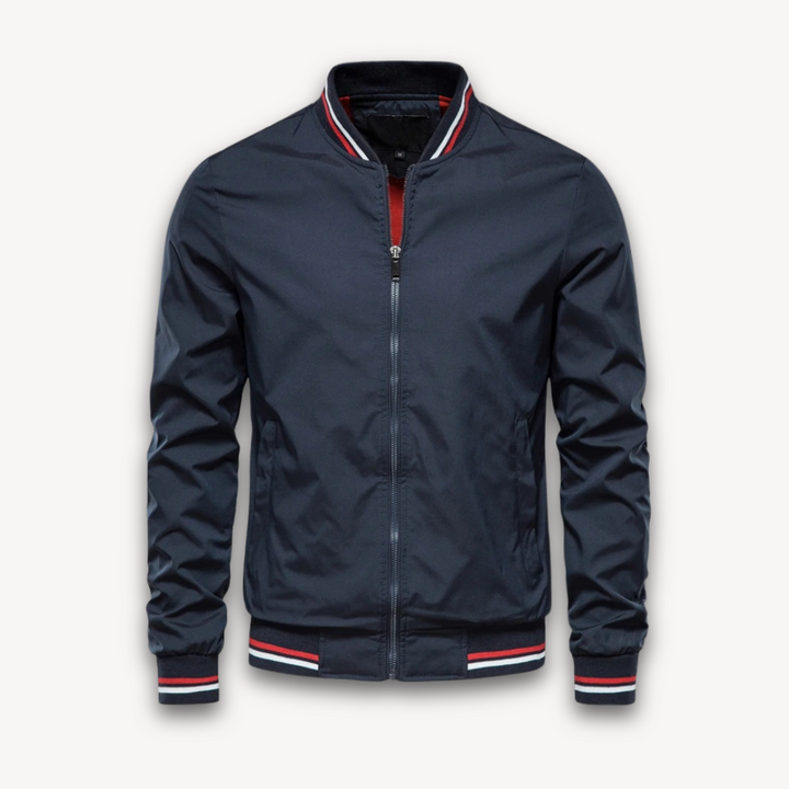 Loravelle | Men's Bomber Jacket - Lightweight Polyester Zip-Up Coat, Casual Windbreaker