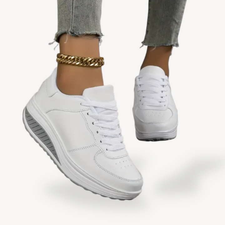 Leather Platform Orthopedic Sneakers Women | Loravelle