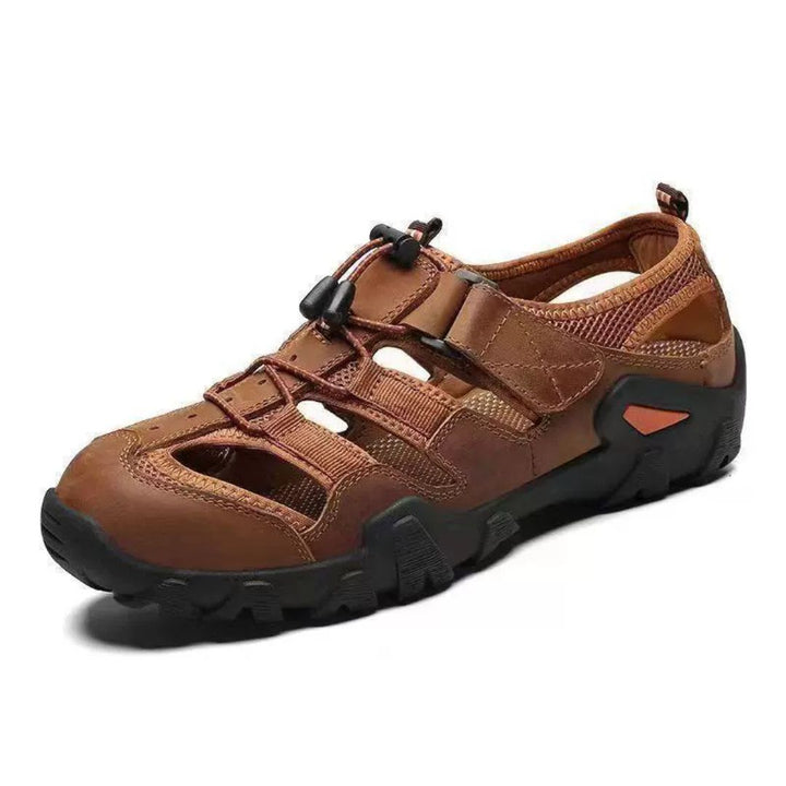 Leather Adjustable Outdoor Orthopedic Sandals Men | Loravelle