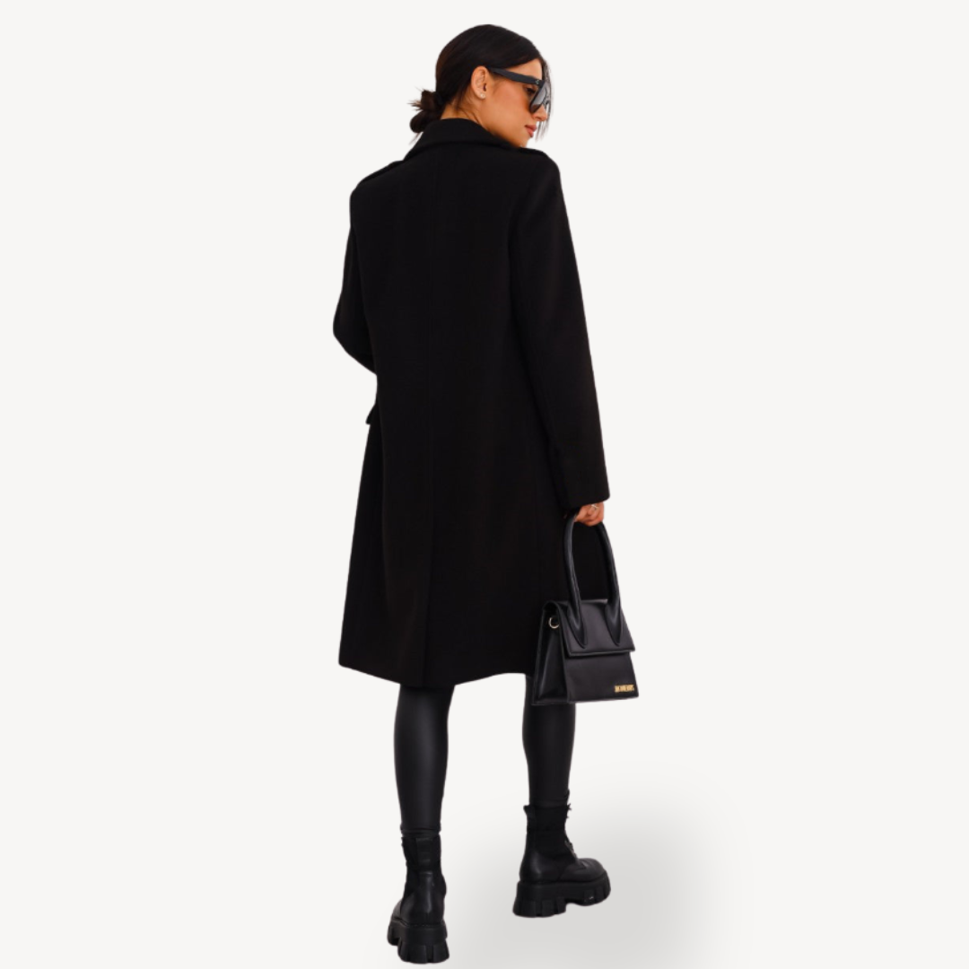 Women's Double-Breasted Wool Coat | Loravelle