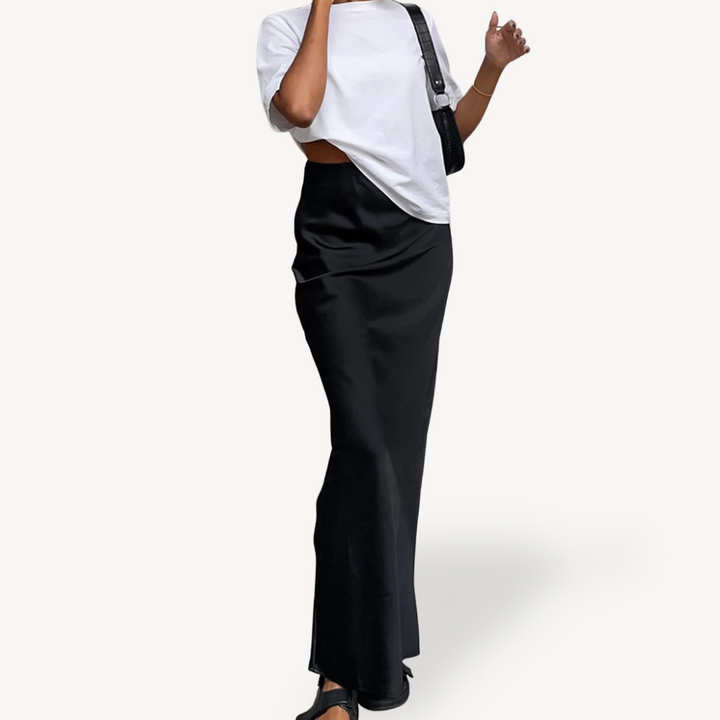 Women’s Maxi Satin Skirt | Loravelle