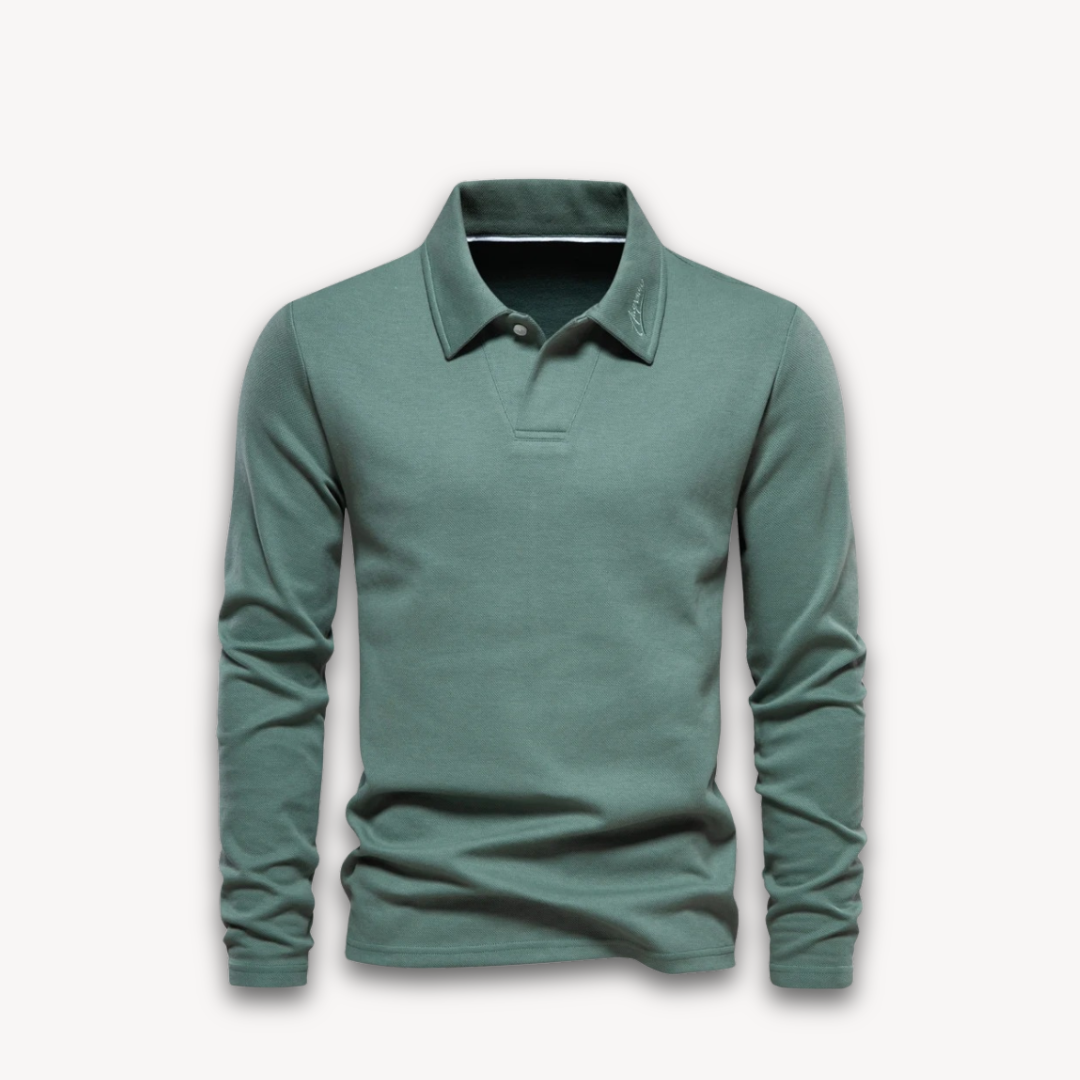 Loravelle | Men's Embroidery Polo Shirt - Fashion Turn-Down Collar Casual Luxury Golf Shirt