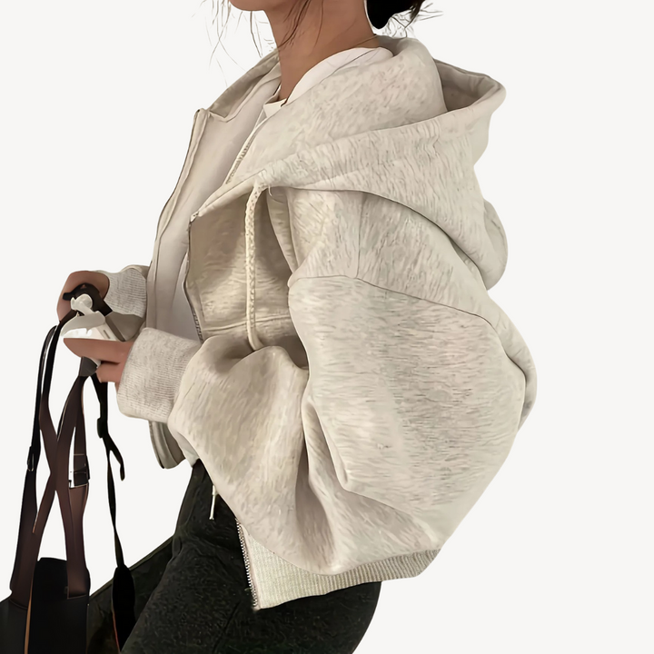 Cropped Zip Hoodie for Women | Loravelle