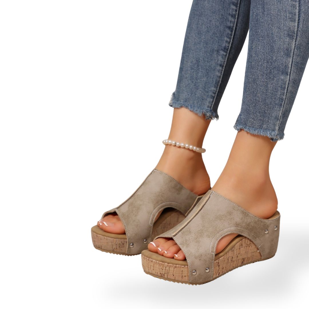 Cork Wedge Orthopedic Sandals Women | Loravelle