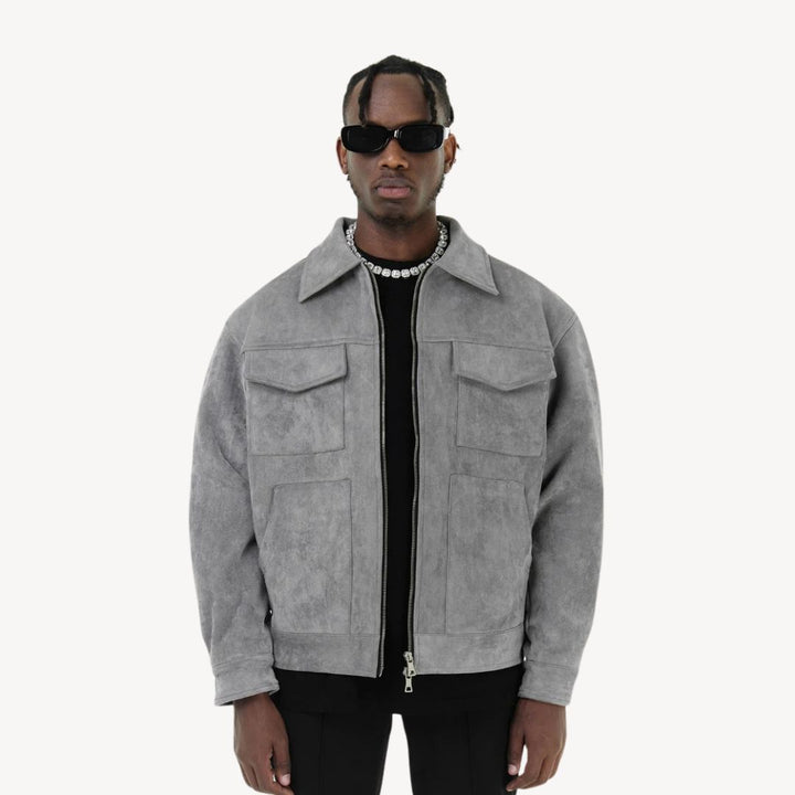 Suede Trucker Jacket Men's | Loravelle