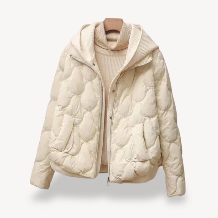 Quilted Puffer Jacket with Hood for Women | Loravelle