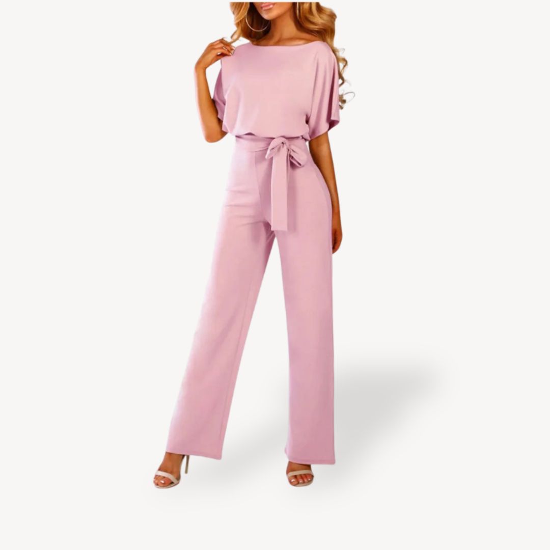 Women's Elegant Wide Leg Polyester Jumpsuit | Loravelle