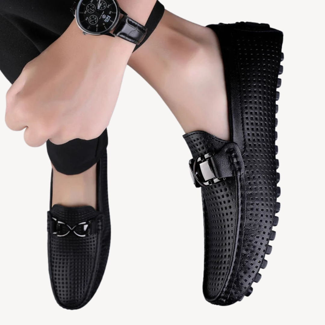 Men's Orthopedic Leather Driving Loafers | Loravelle