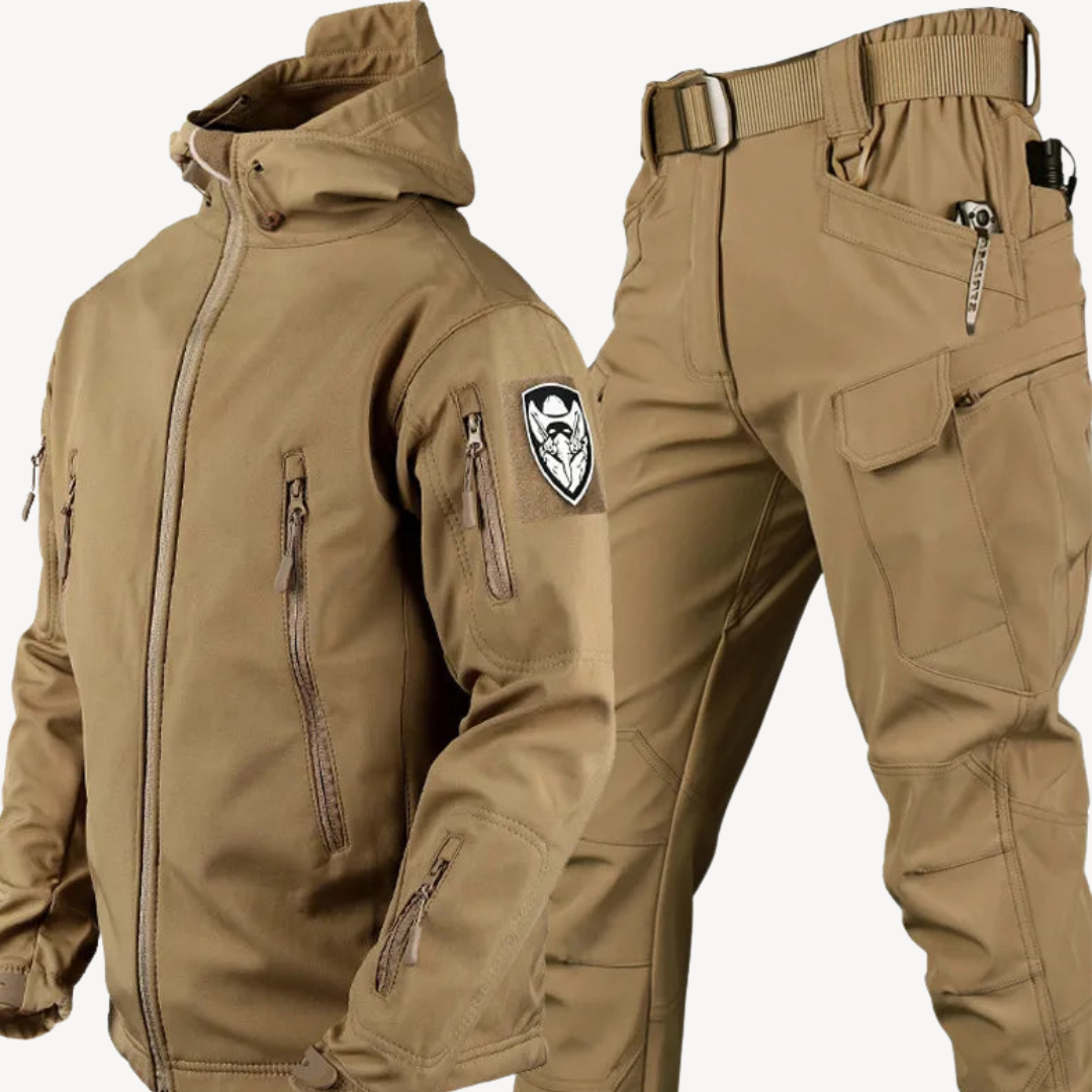 Men's Softshell Tactical Jacket and Cargo Trousers Set | Loravelle