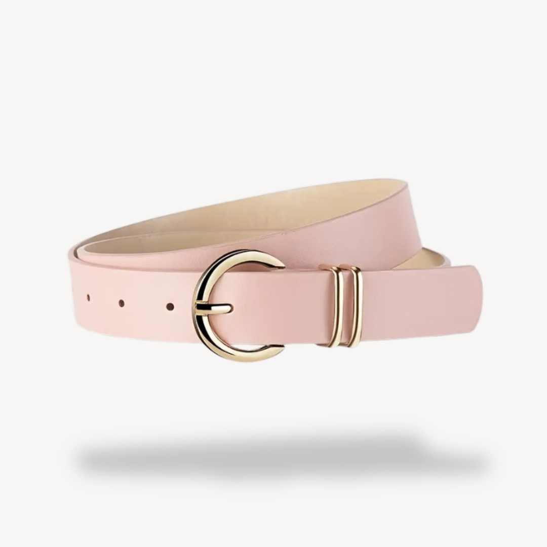 Women's Faux Leather Buckle Belt | Loravelle