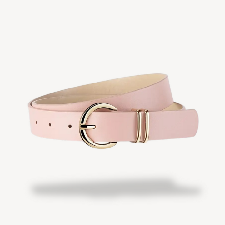 Women's Faux Leather Buckle Belt | Loravelle
