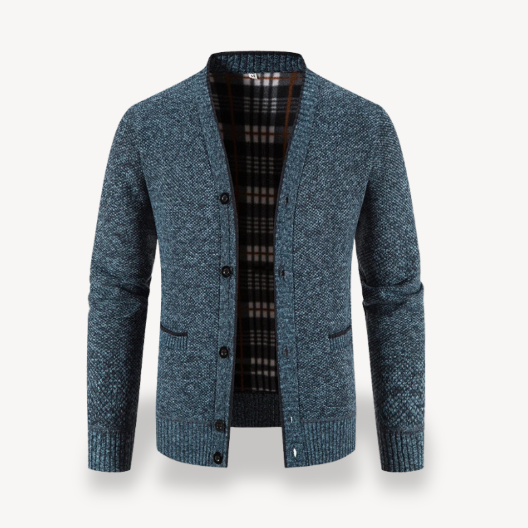 Fleece Lined Button Cardigan Jacket Men | Loravelle