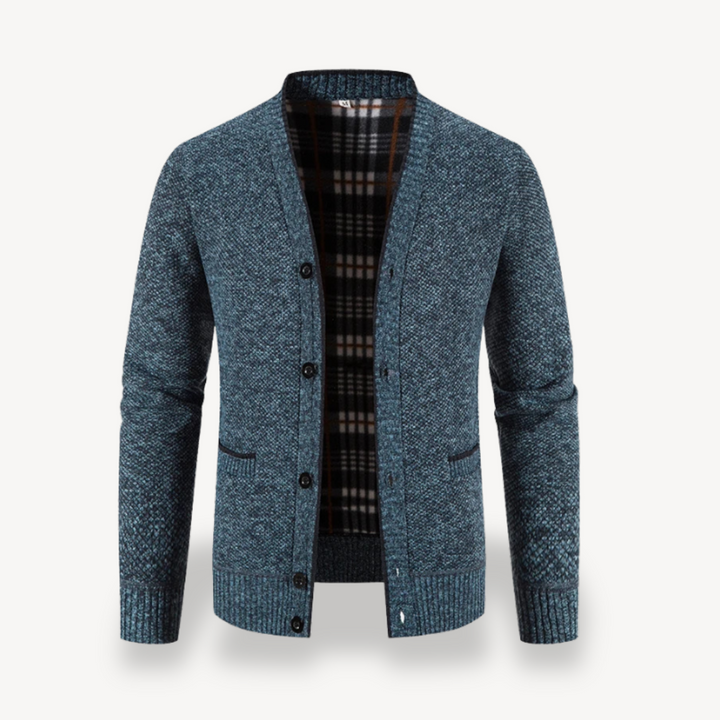 Fleece Lined Button Cardigan Jacket Men | Loravelle