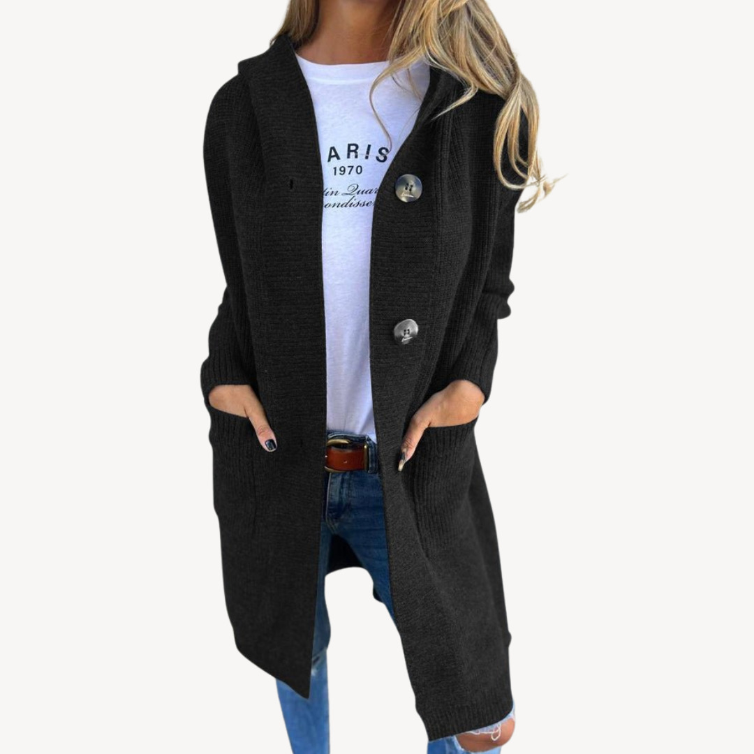 Knit Cardigan Button-Front Casual Outerwear for Women | Loravelle