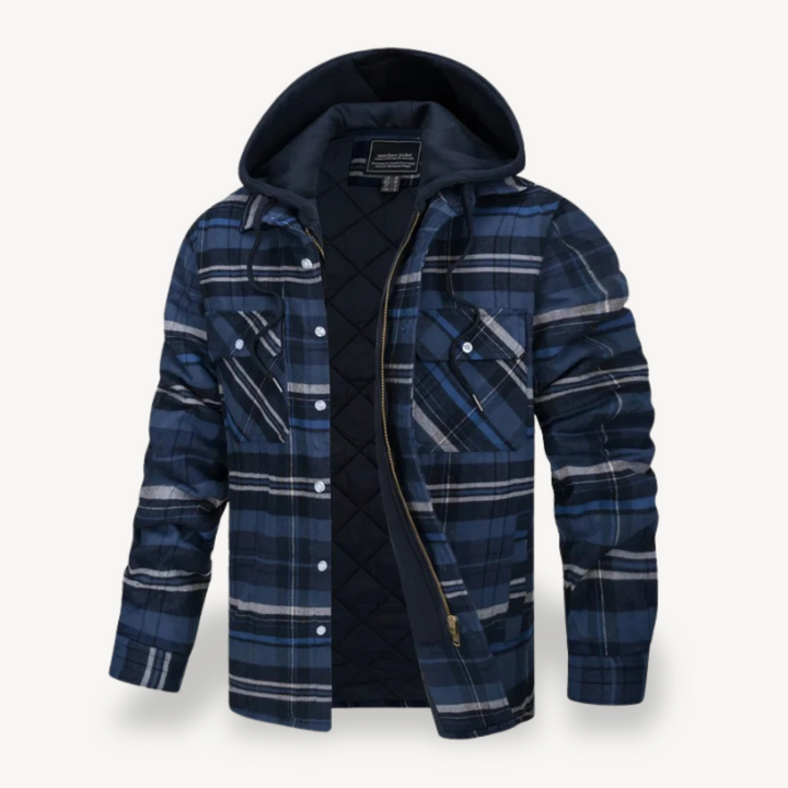 Men's Flannel Hooded Jacket | Loravelle