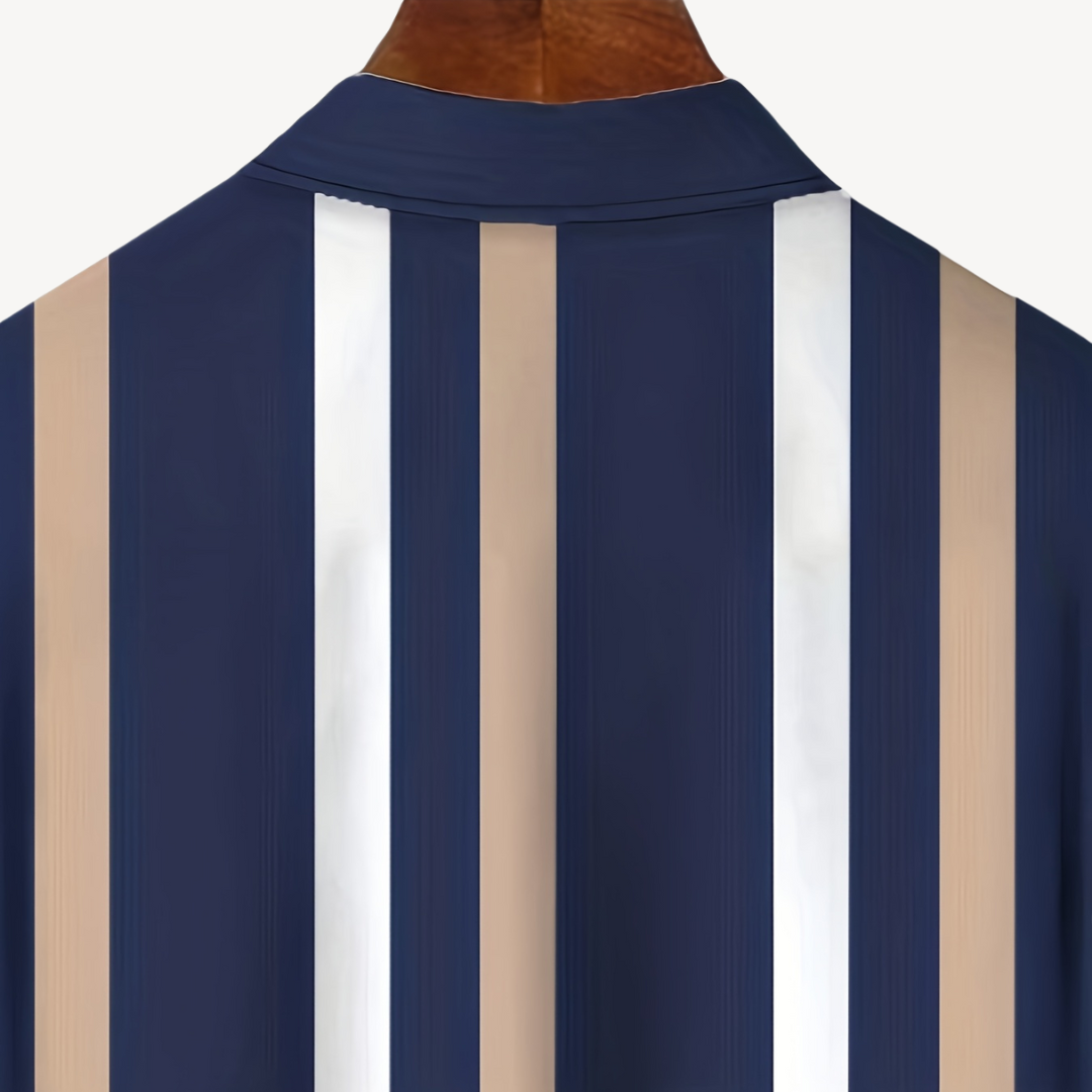 Men's Striped Button-Up Shirt | Loravelle
