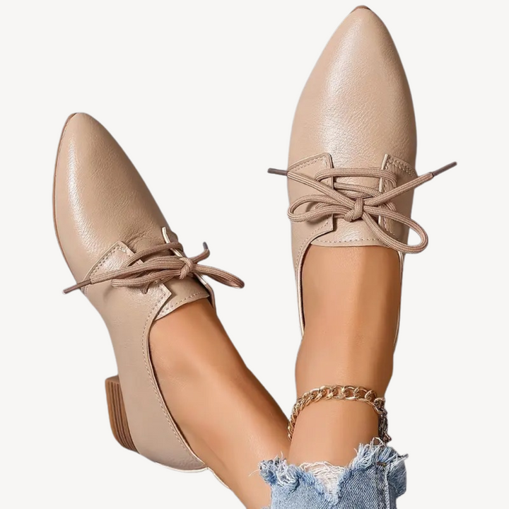 Orthopedic Leather Flat Shoes for Women | Loravelle