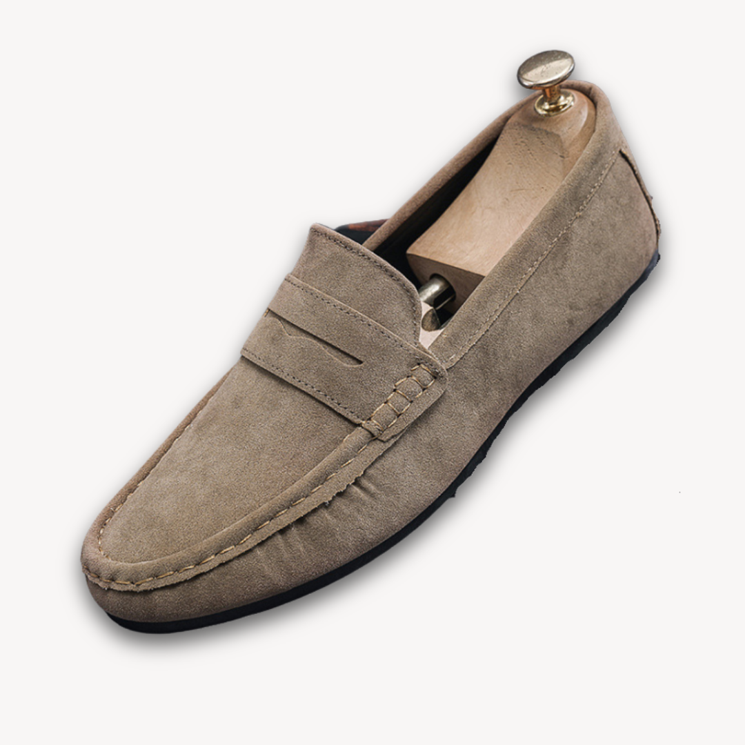 Loravelle | Men's Classic Suede Loafers – Comfortable Slip-On Penny Loafers for Casual & Formal Wear