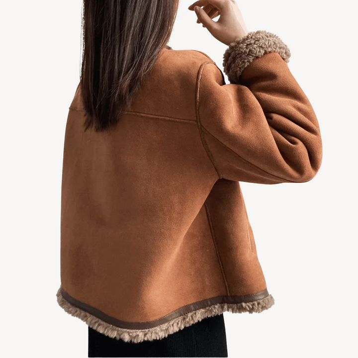 Women’s Faux Fur Trim Fleece Lined Jacket | Loravelle