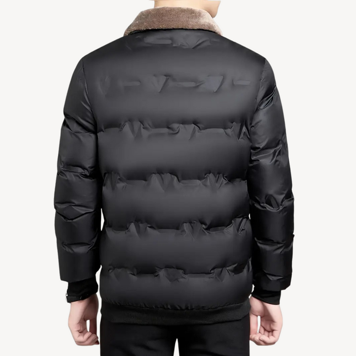 Men's Winter Parka with Faux Fur Hood | Loravelle