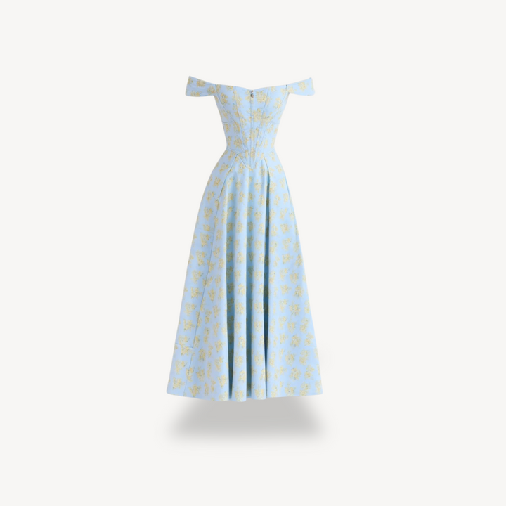 Women's Floral Print Midi Dress Cotton | Loravelle