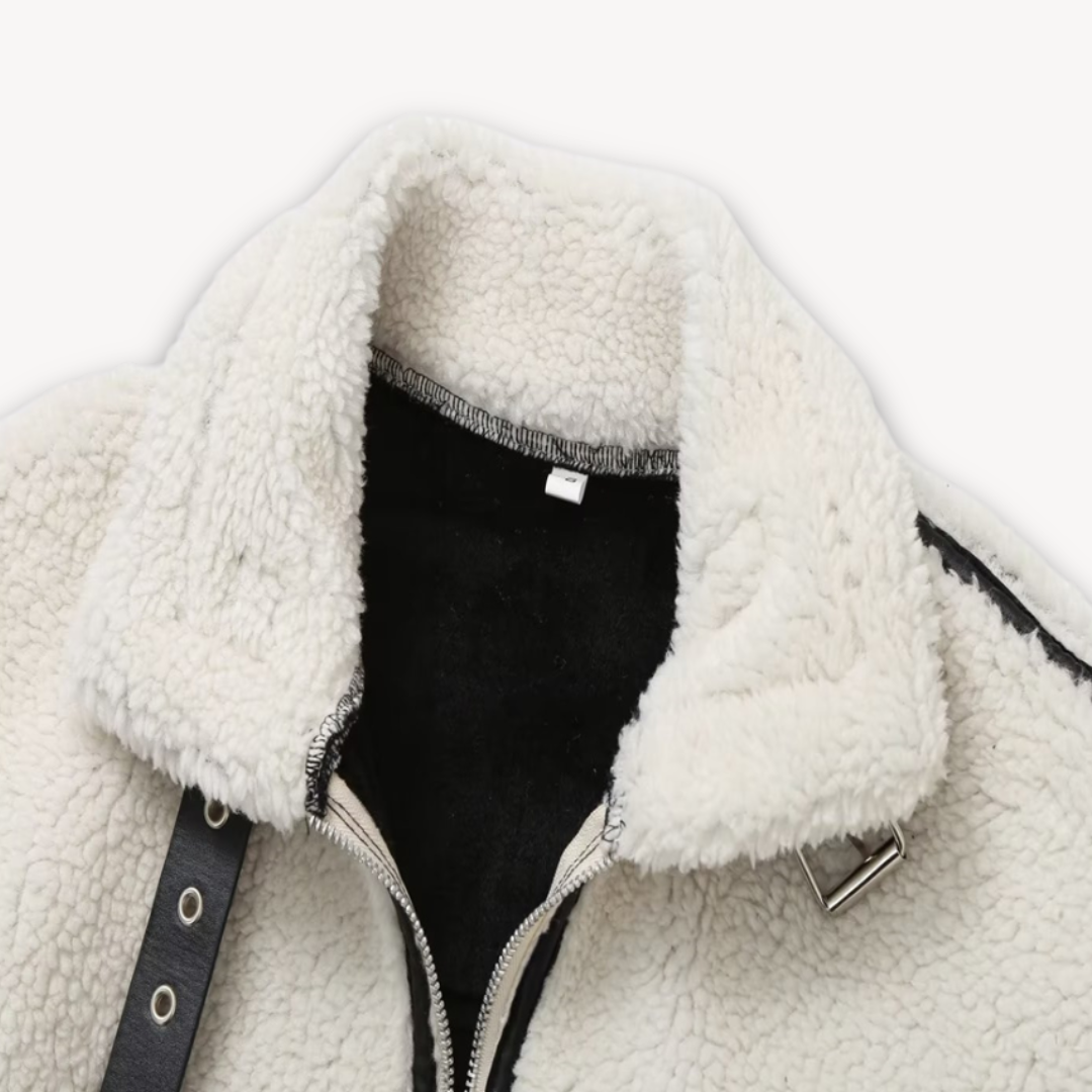 Loravelle | Women's Sherpa Fleece Jacket - Soft Teddy Coat