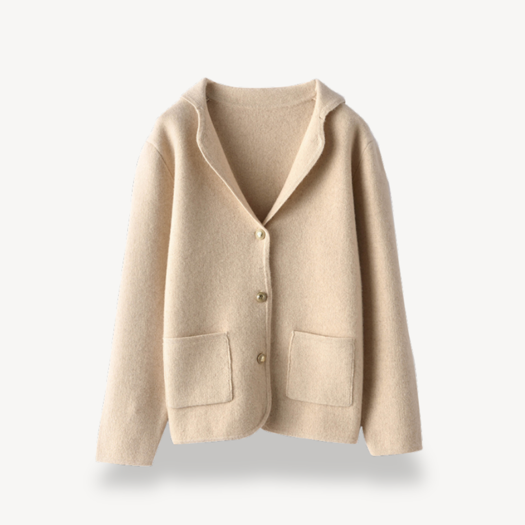 Women's Wool Buttoned Cardigan | Loravelle