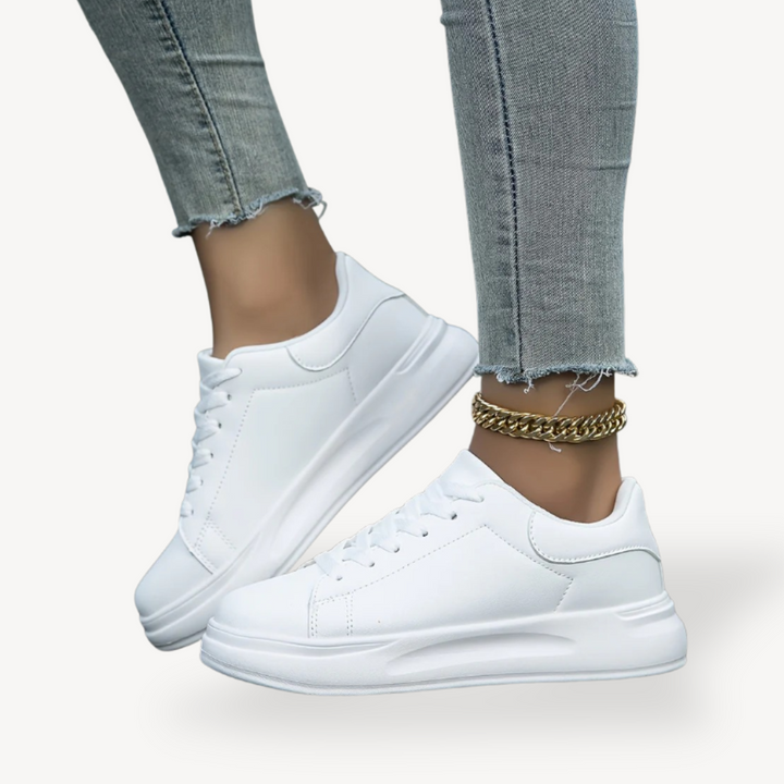 Women's Orthopedic Leather Platform Sneakers | Loravelle