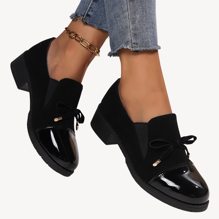 Orthopedic Slip-On Loafers with Bow | Loravelle