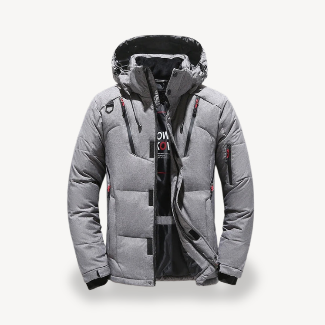 Men's Puffer Jacket with Hood | Loravelle