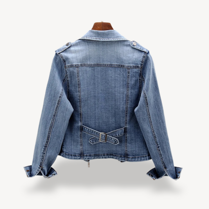 Denim Biker Jacket for Women | Loravelle