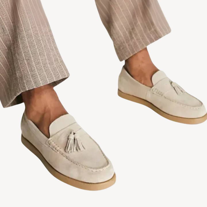 Men's Orthopedic Suede Tassel Loafers | Loravelle