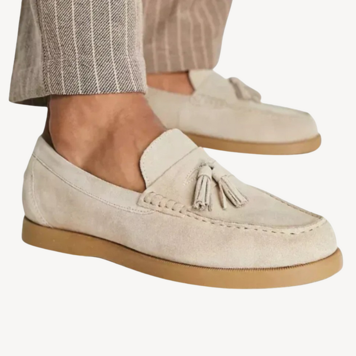 Men's Orthopedic Suede Tassel Loafers | Loravelle