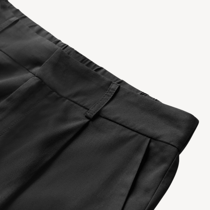 Women's Polyester Pleated Wide Leg Pants | Loravelle