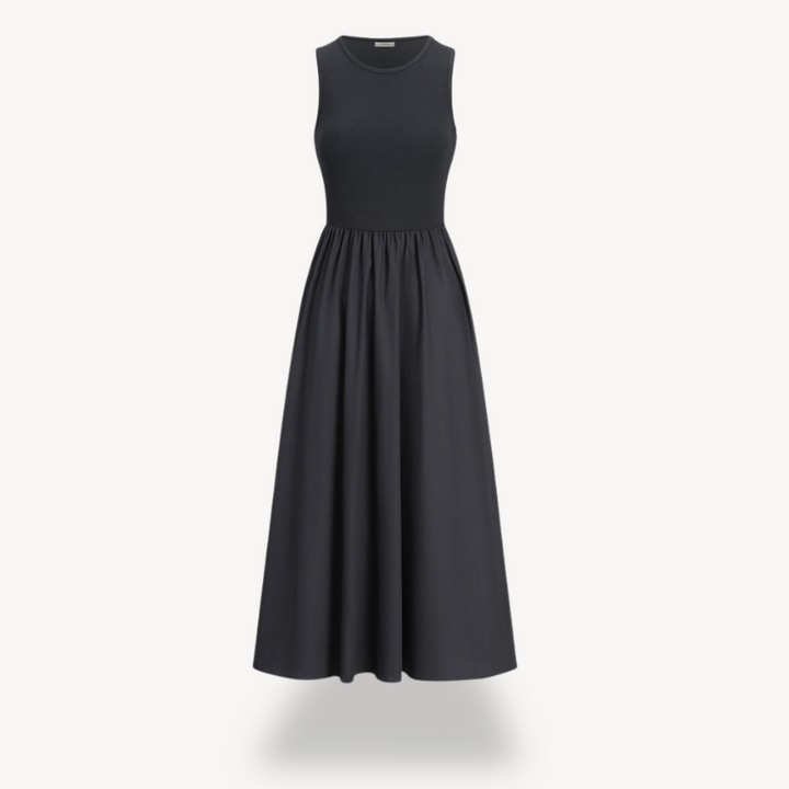 Women’s Solid Sleeveless A-line Maxi Dress | Loravelle