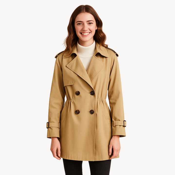 Double-Breasted Trench Coat for Women | Loravelle