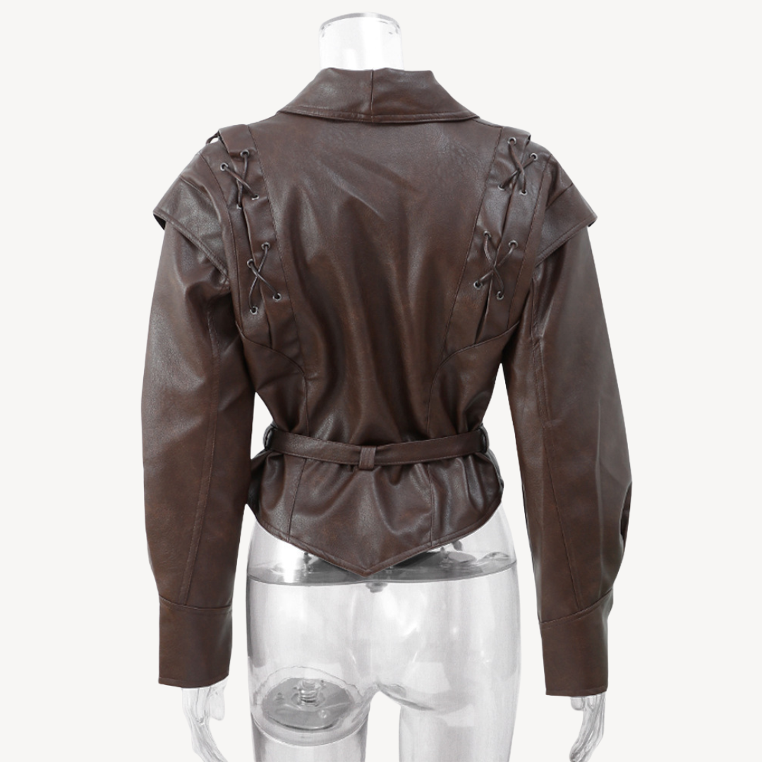 Leather Puffer Blazer Jacket for Women | Loravelle