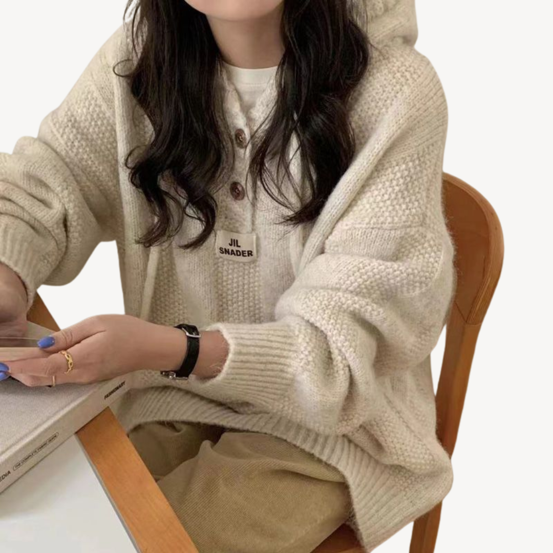 Knitted Hoodie Sweater for Women | Loravelle