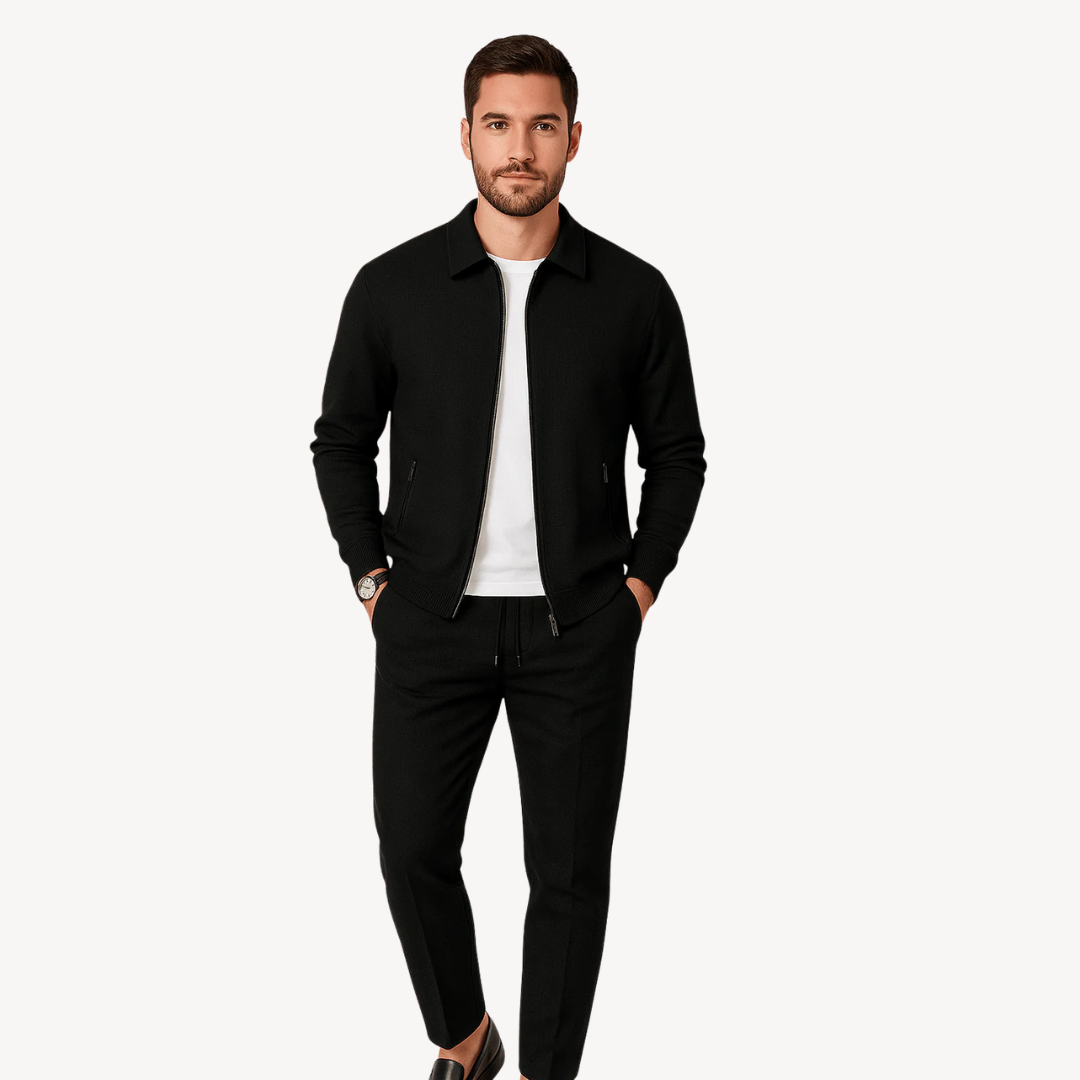 Men’s Cotton Knit Tracksuit Set | Loravelle