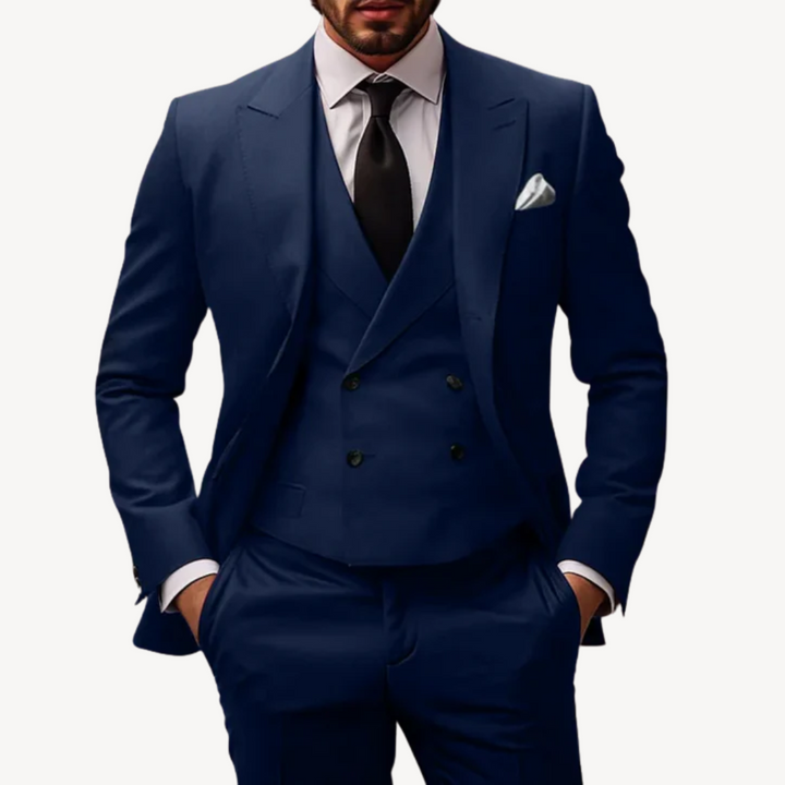 Formal 3-Piece Wool Blend Suit Men | Loravelle