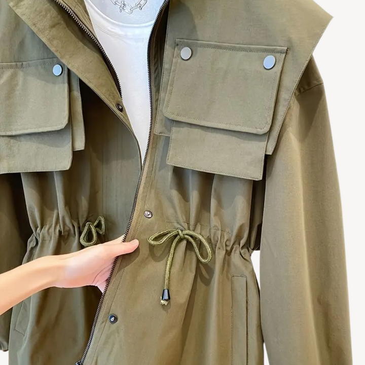 Casual Utility Jacket with Pockets for Women | Loravelle