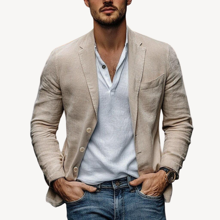 Men's Linen Blazer Jacket | Loravelle