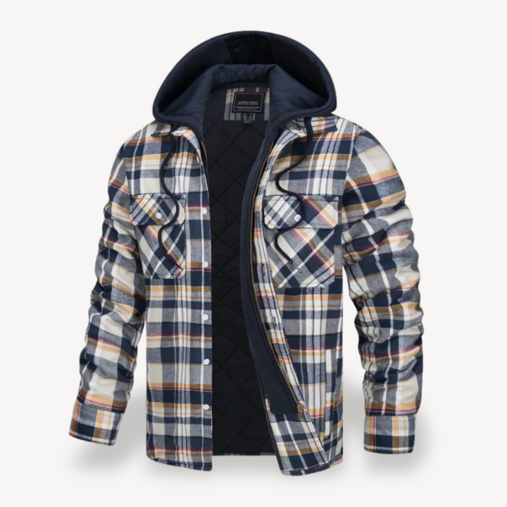 Men's Flannel Hooded Jacket | Loravelle