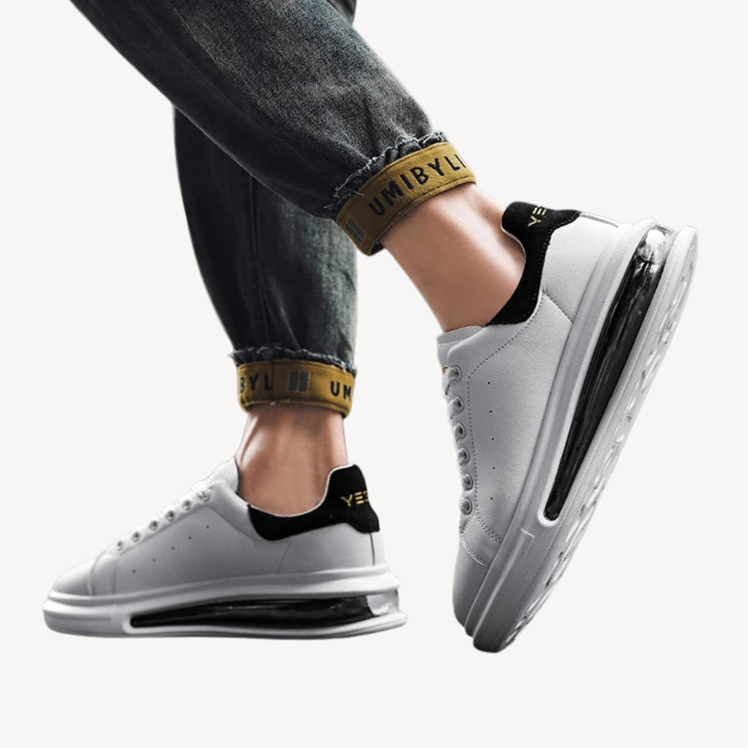 Men's Leather Air Cushion Sneakers | Loravelle