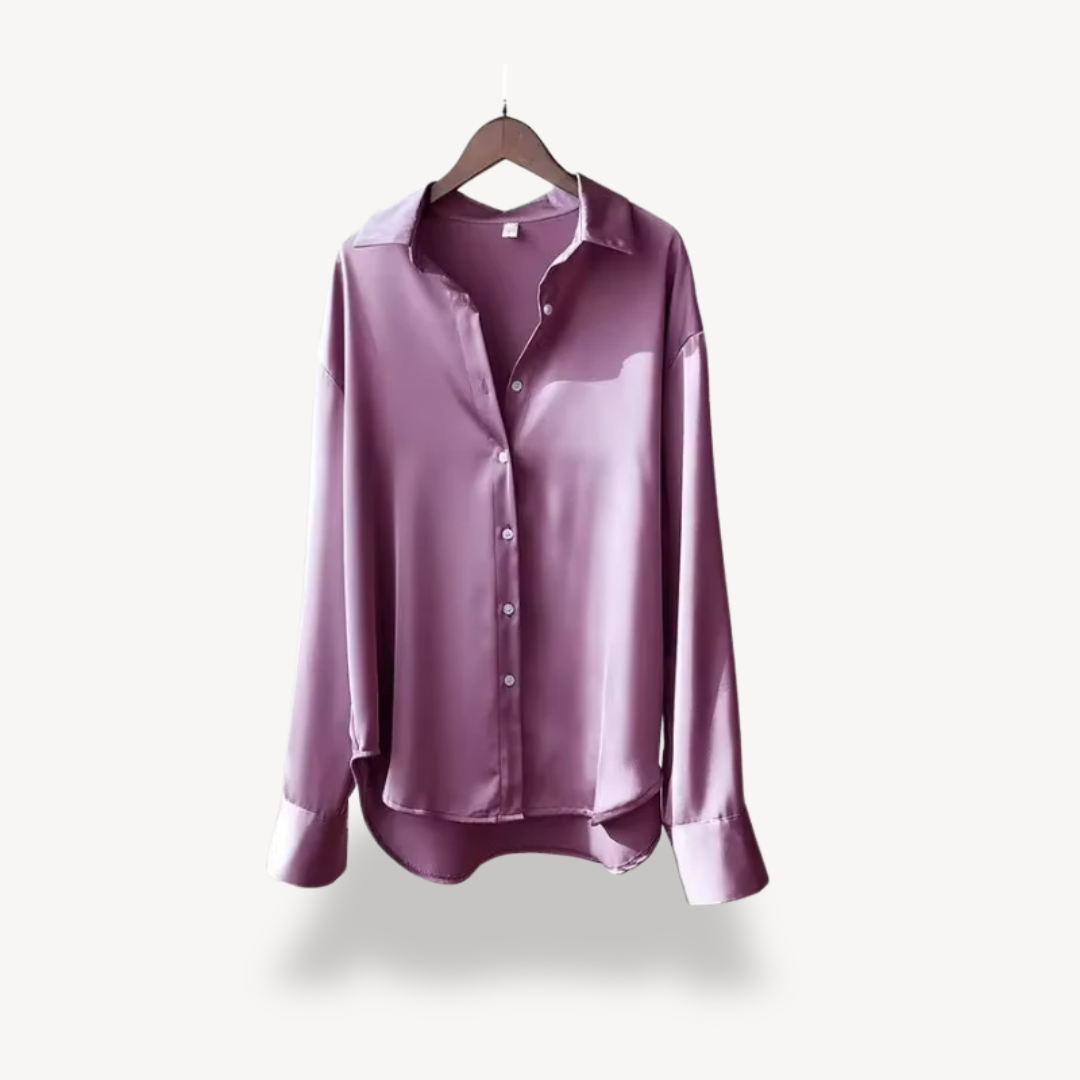 Silk-Like Blouse Long Sleeve Women | Loravelle