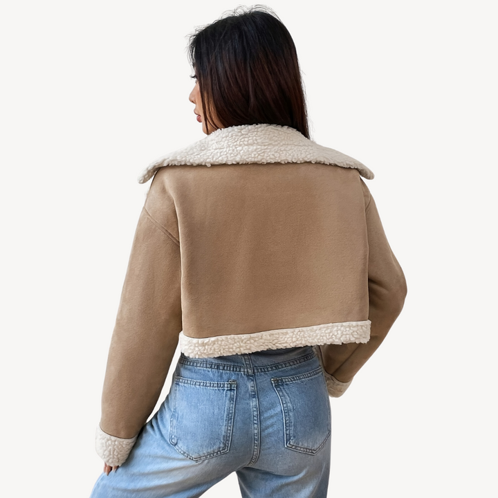 Women's Faux Fur Suede Jacket | Loravelle
