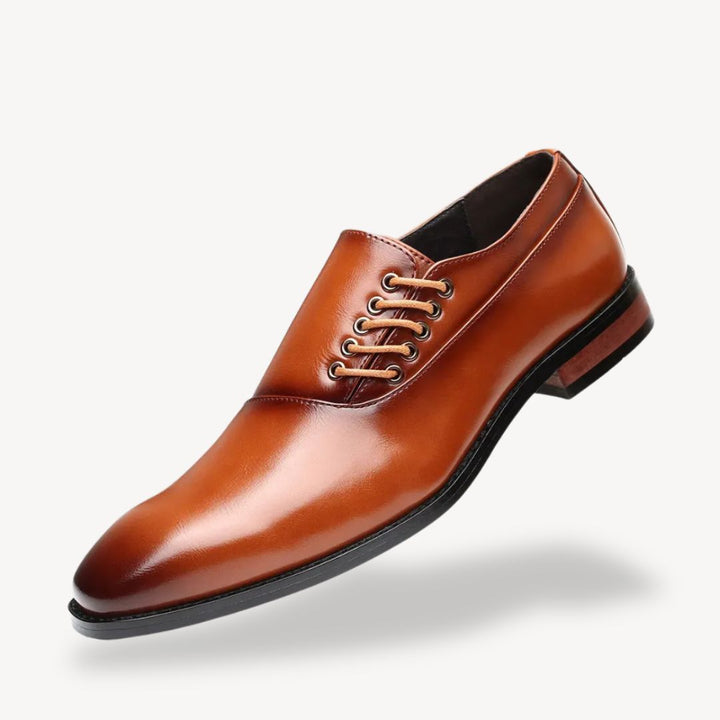 Men's Orthopedic Leather Side Lace Shoes | Loravelle