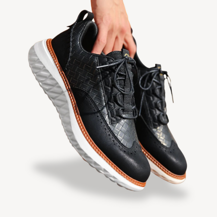 Men's Orthopedic Leather Casual Sneakers | Loravelle