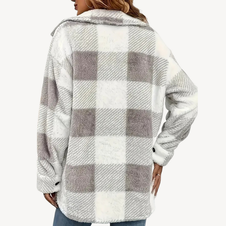 Plaid Fleece Jacket for Women | Loravelle